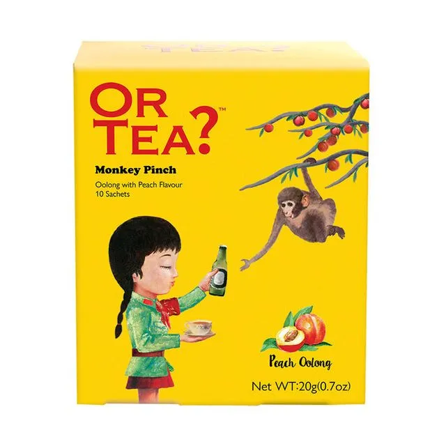 Monkey Pinch Peach- oolong tea with peach flavoring - 10-sachet box