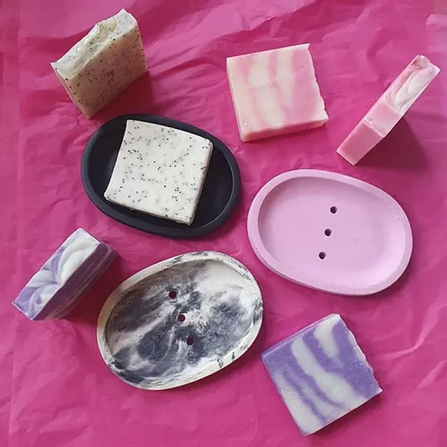 Soap dish gift set - Mono marble