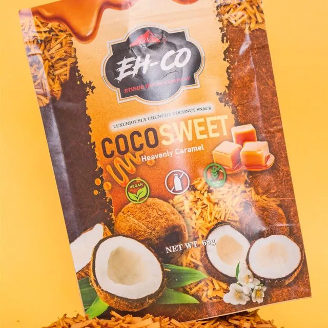 CocoSweet| Candied Coconut Snack | Heavenly Caramel Flavour | 68g