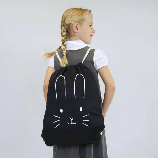Children's Bunny Face Gym Bag