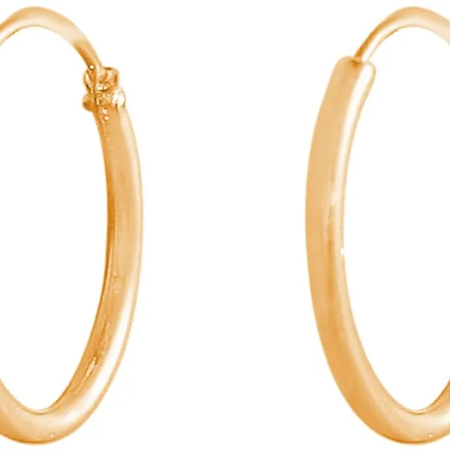 Gemshine 585 gold 14k creoles endless hoop earrings in a classic design