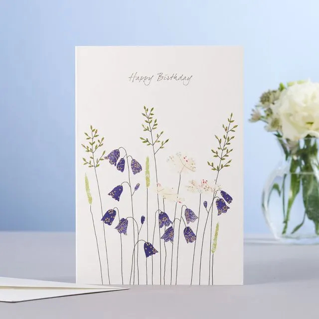 Harebells & Daisies Birthday Card
