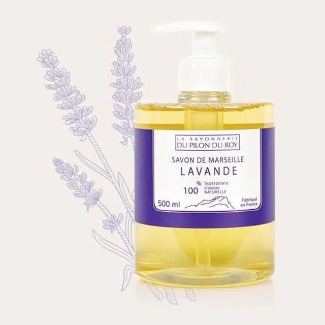 Lavender Liquid Marseille Soap 500ml (Pack of 6)