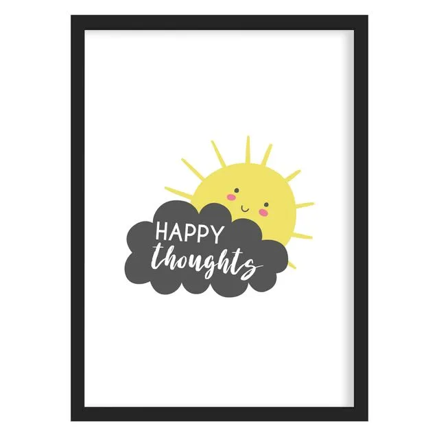 Happy Thoughts Print - Framed or Unframed