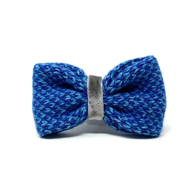 Royal Blue & Turquoise - Harris Design - Handmade Dog Bow Tie
