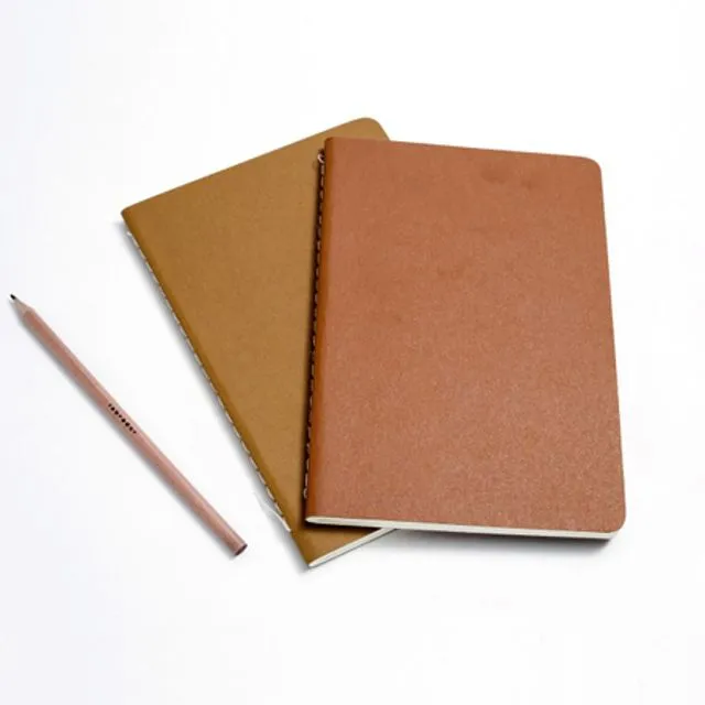 Recycled paper "Stitch" notebooks - Cognac