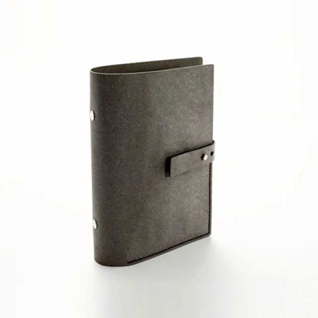 Recycled leather notebook - Grey