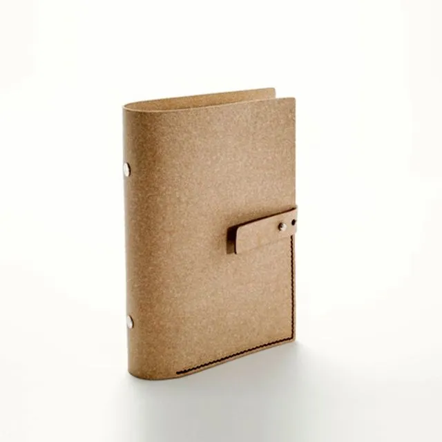 Recycled leather notebook - Ivory