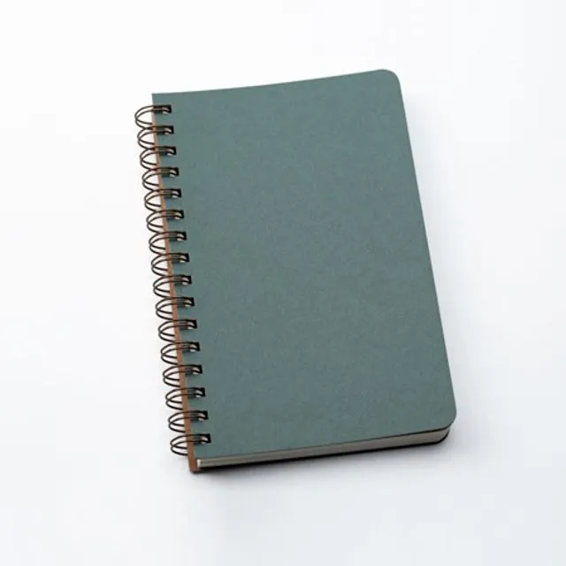 Recycled paper spiral notebooks - Olive