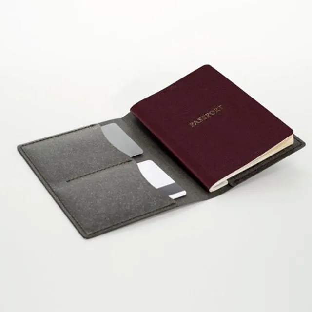 Passport holder in recycled leather