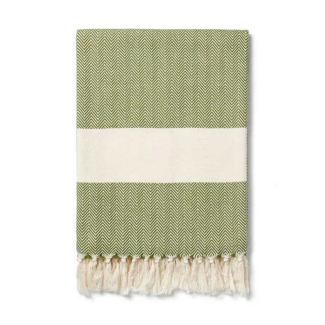 Ferah Herringbone - Organic Cotton Blankets- Multiple Colours