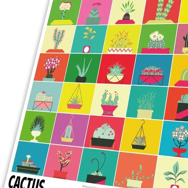 Cactus Squares Print