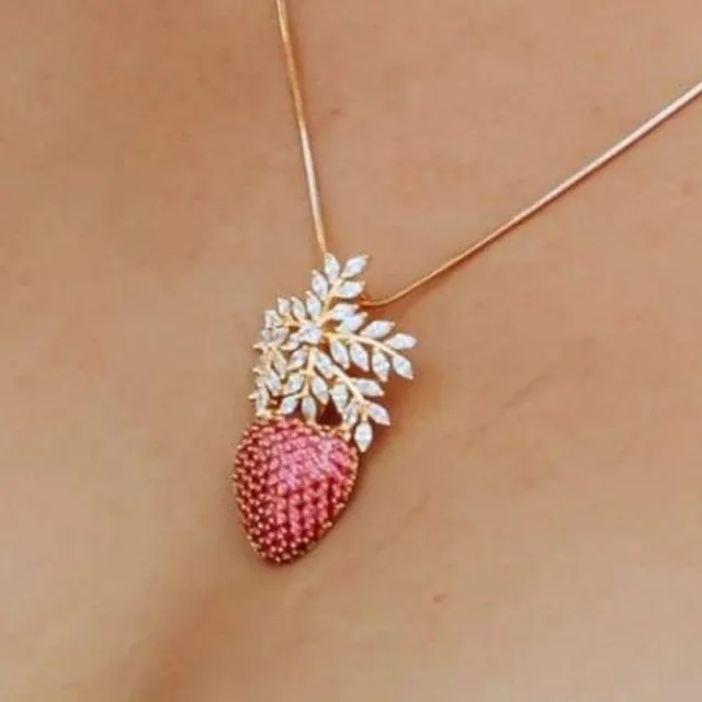 Himalayan Strawberry Pendant Necklace