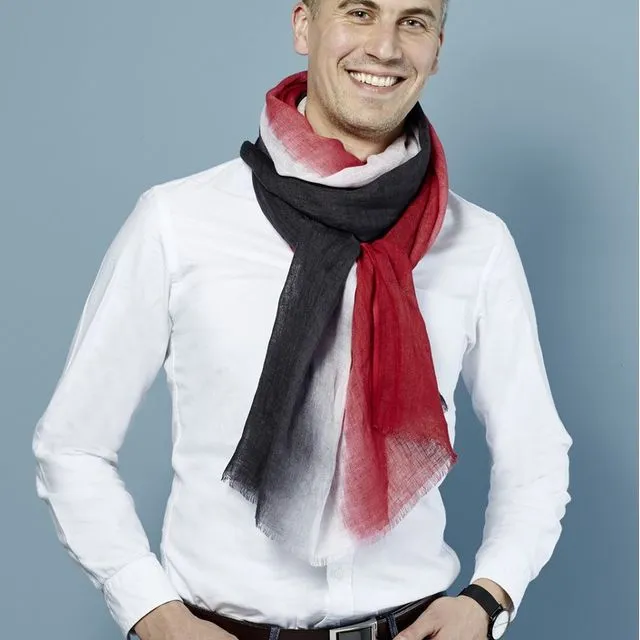 Trestrignel tie & dye linen scarf