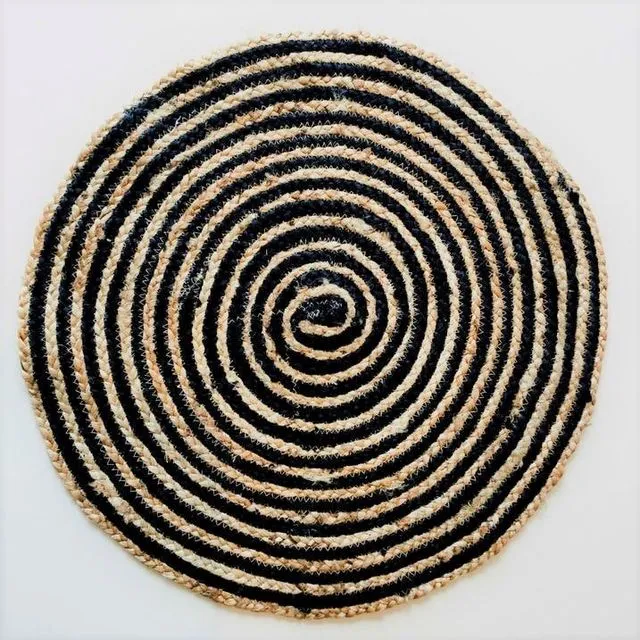 Jute rug with Spiral
