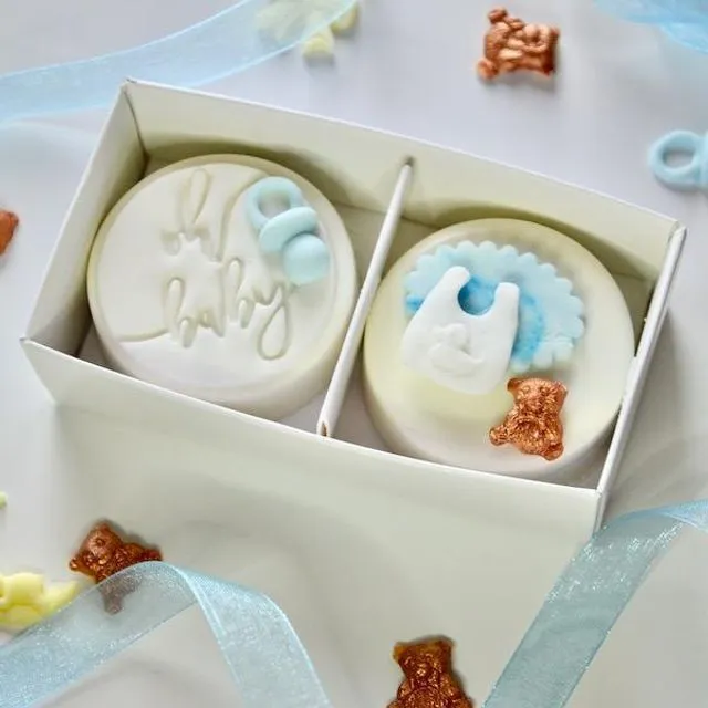 Baby Duo Coated Oreo Gift Box - Blue