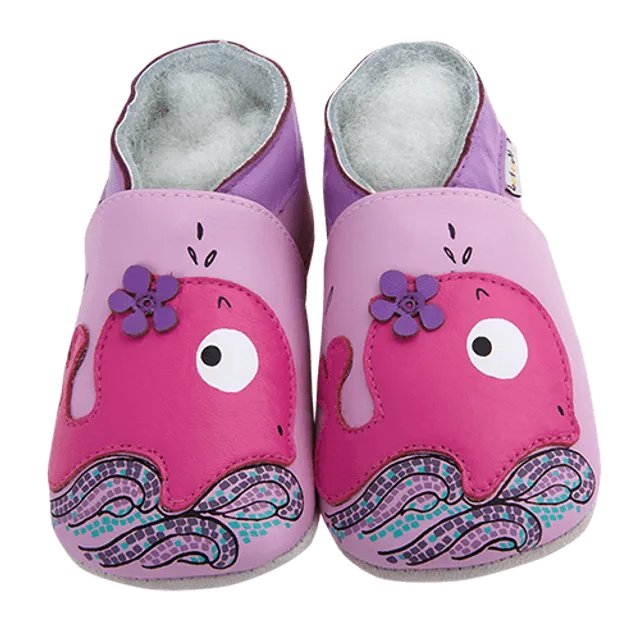 Soft Leather Baby Slippers Sporty Whale Kid shoes