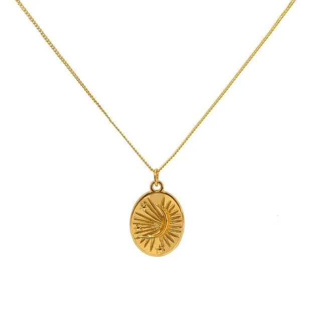 Mystic Moon Necklace Gold