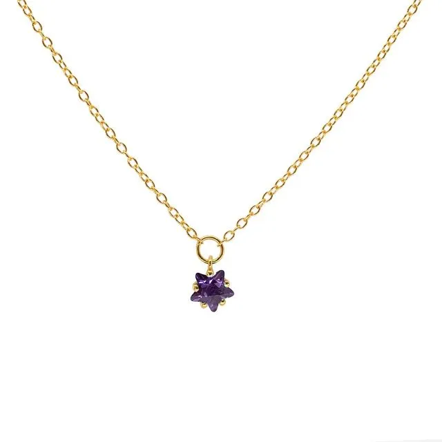 Rosaline Lilac Necklace Gold