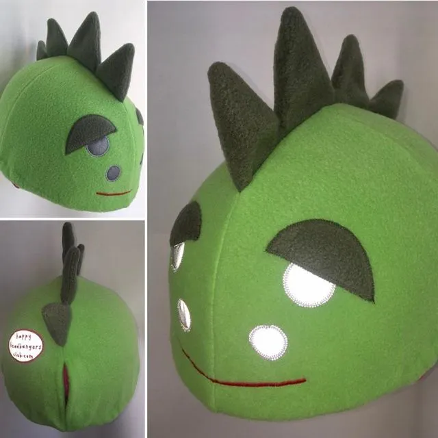 Ski helmet cover - Green Dinosaur