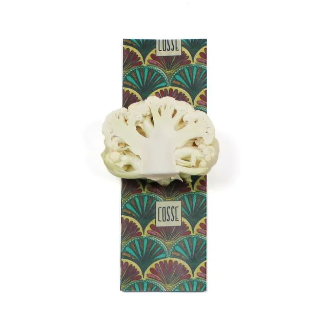M Cosse wrap Individually Green Flowers