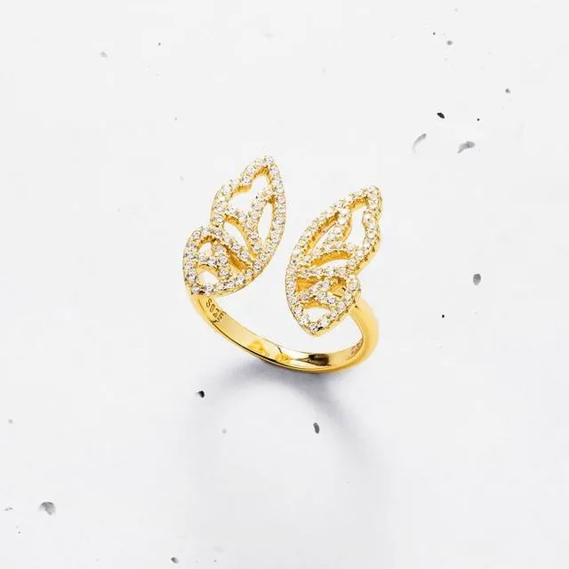 BUTTERFLY OPEN RING GOLD