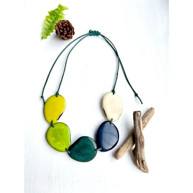 Green No.2 Tagua Bead Necklace