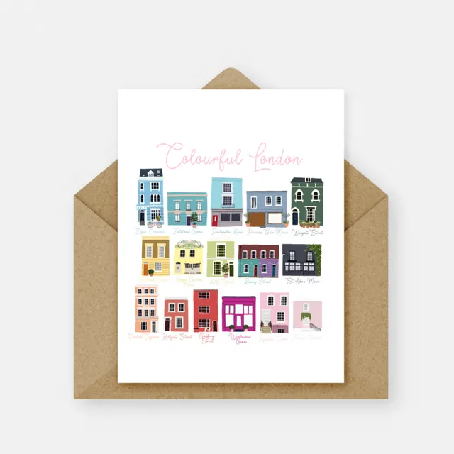 Colourful London Card (Pack of 6)