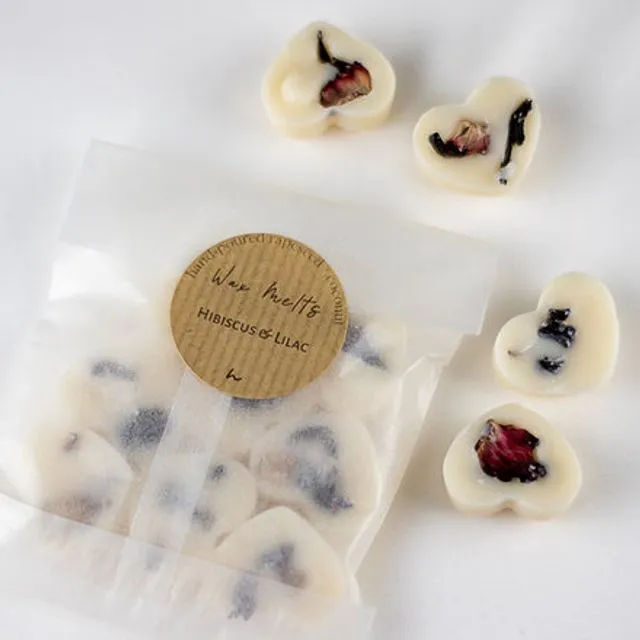 Hibiscus & Lilac hand poured luxury wax melts