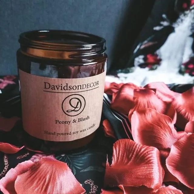 Peony & Blush - Floral Soy Wax Candle