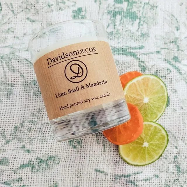 Lime Basil & Mandarin - Soy Wax candle