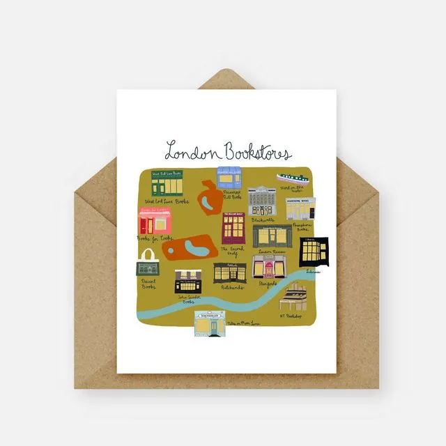 London Bookstores Card (Pack of 6)