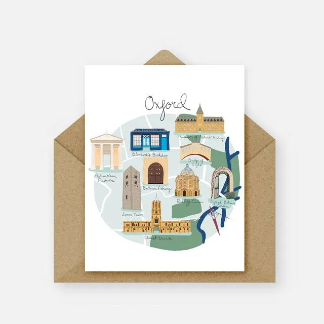 Oxford England Greeting Card (Pack of 6)
