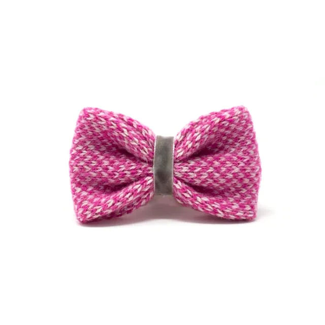 Pink & Dove - Harris Design - Handmade Dog Bow Tie