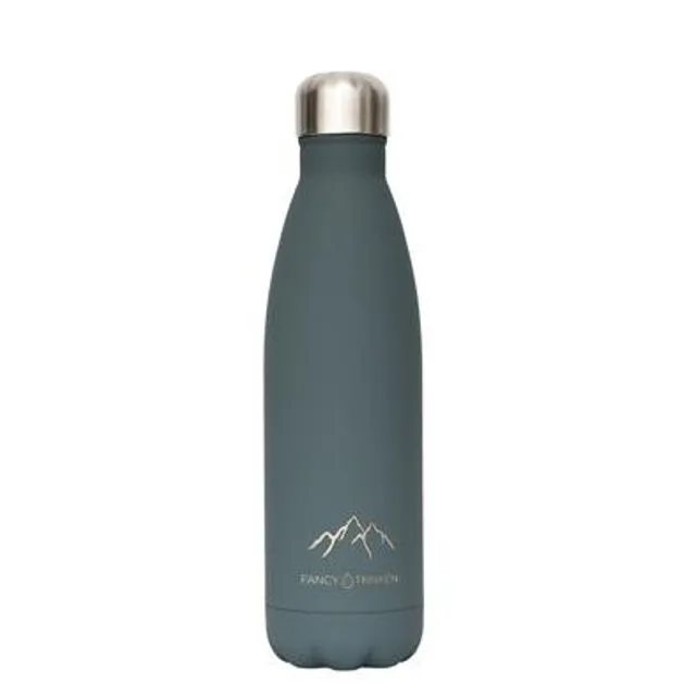 Stainless Steel Vacuum Flask With Soft-Touch Coating (Gray) - 500ml