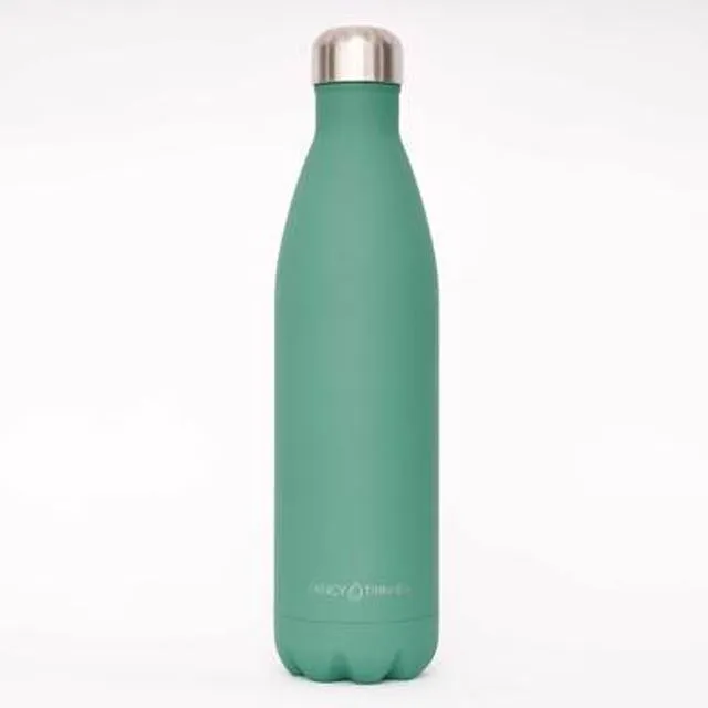 Stainless Steel Vacuum Flask With Soft-Touch Coating (Green) - 750ml
