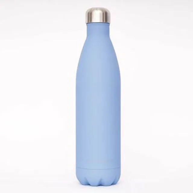 Stainless Steel Vacuum Flask With Soft-Touch Coating (Blue) - 750ml