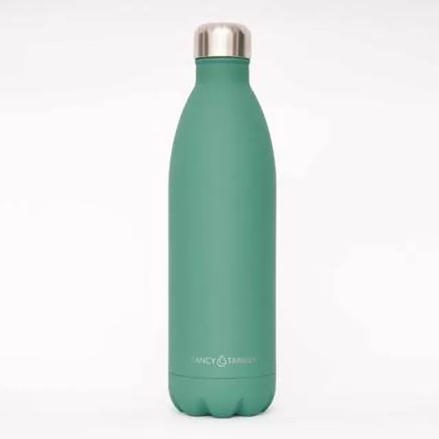 Stainless Steel Vacuum Flask With Soft-Touch Coating (Green) - 1 Liter