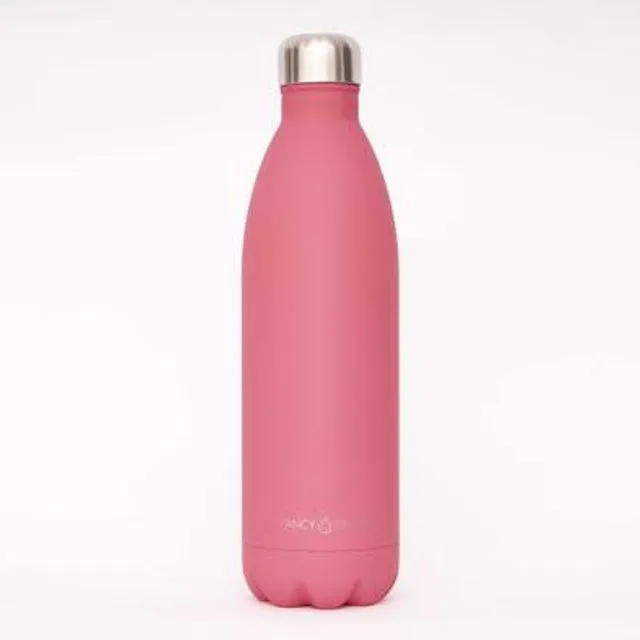 Stainless Steel Vacuum Flask With Soft-Touch Coating (Dusty Pink) - 1 Liter