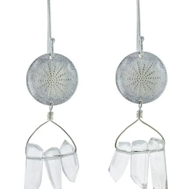 The Puri Earrings with Rock Crystal