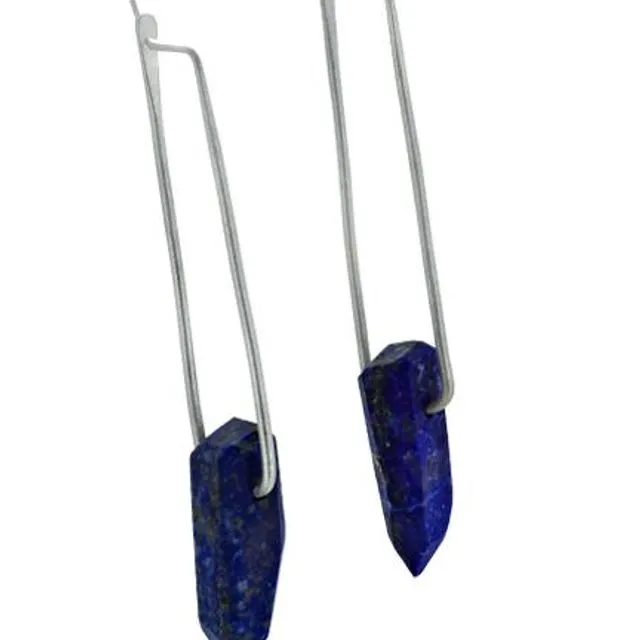The Christine Earrings with Lapis Lazuli