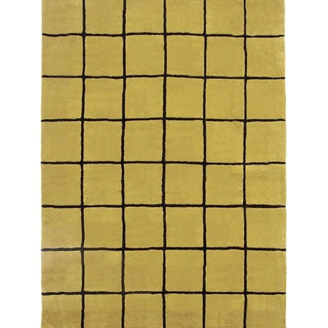 Mustard rectangle cotton rug
