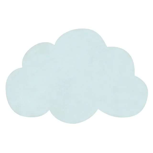 Ligth turquoise blue children's cloud rug