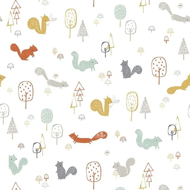 Baby room wallpaper forest trees