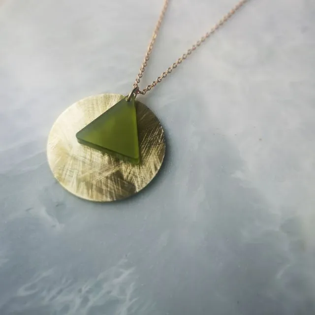 Green Triangle Necklace