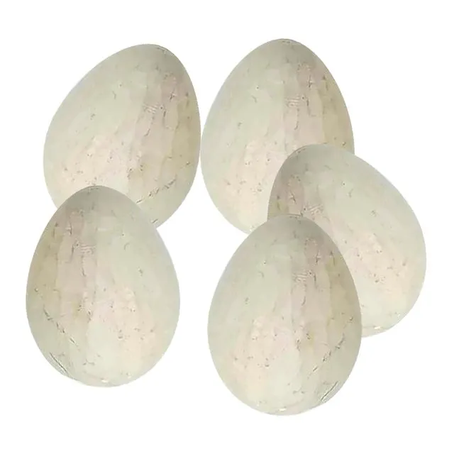 Vie Naturals Soapstone Egg, 5 Pcs, 6cm, Unpolished, Natural