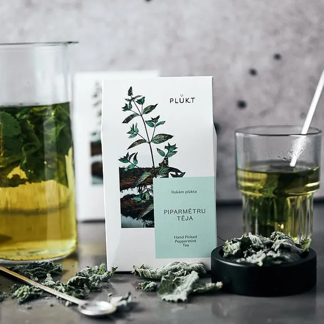 Peppermint Tea - aromatic, whole loose leaves, Nordic mint