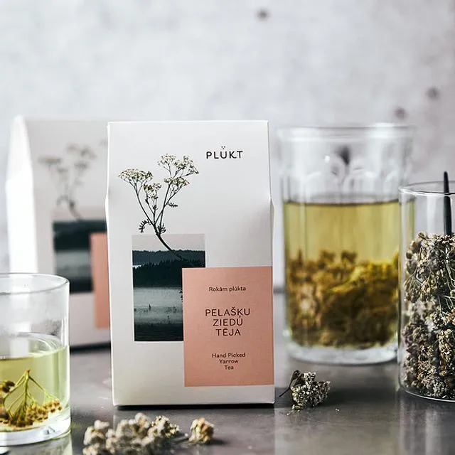 Yarrow tea - certified-organic, caffeine-free, loose tea, flower tea, Nordic design