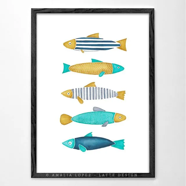 Fish 1. Fish illustration print