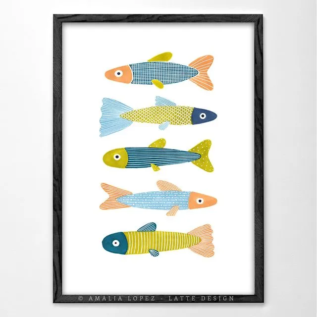 Fish 3. Fish illustration print